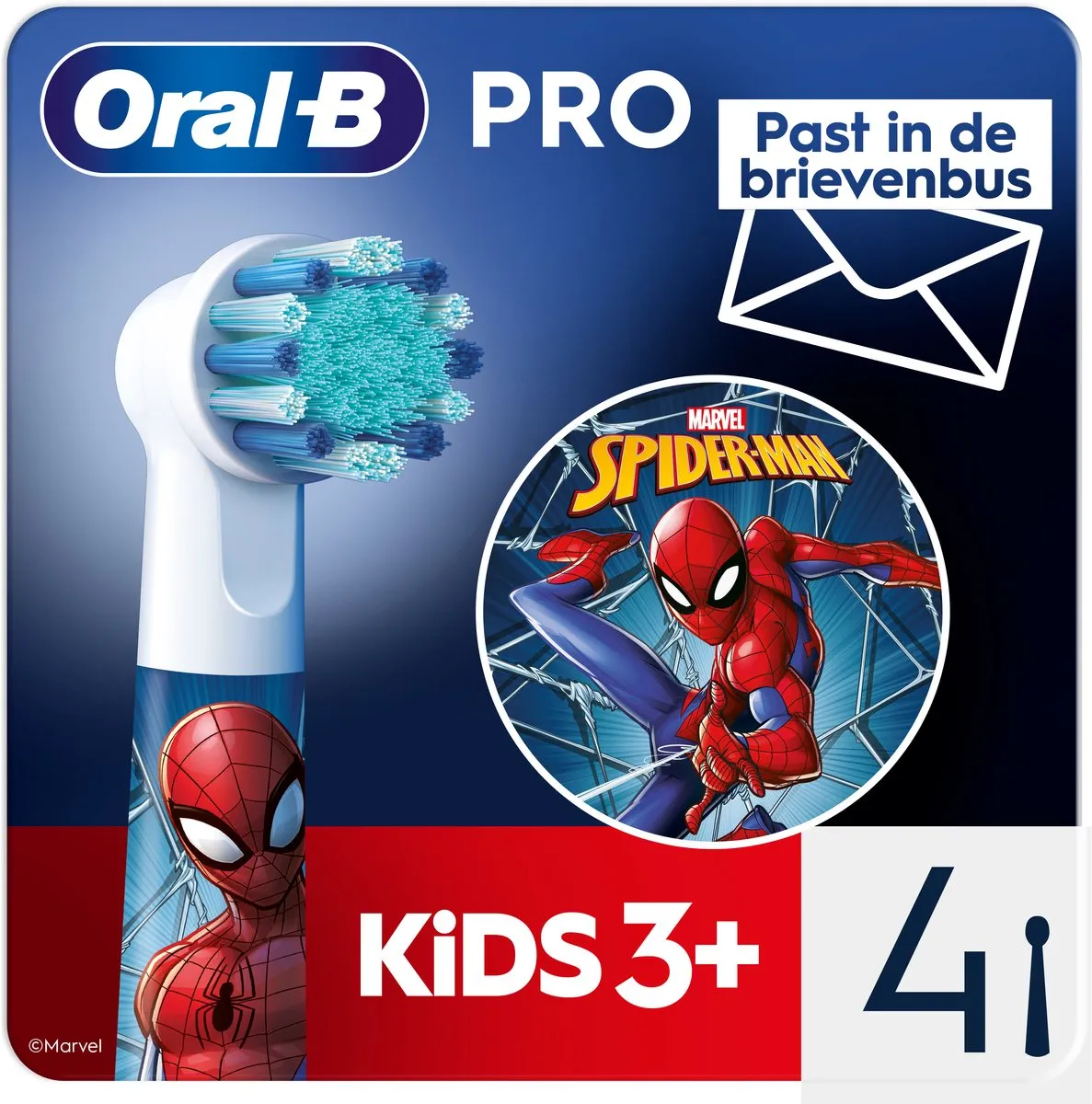 Oral-B Pro Kids Spider-Man Opzetborstels - 4 Stuks - Meerkleurig - afbeelding 6 van 6