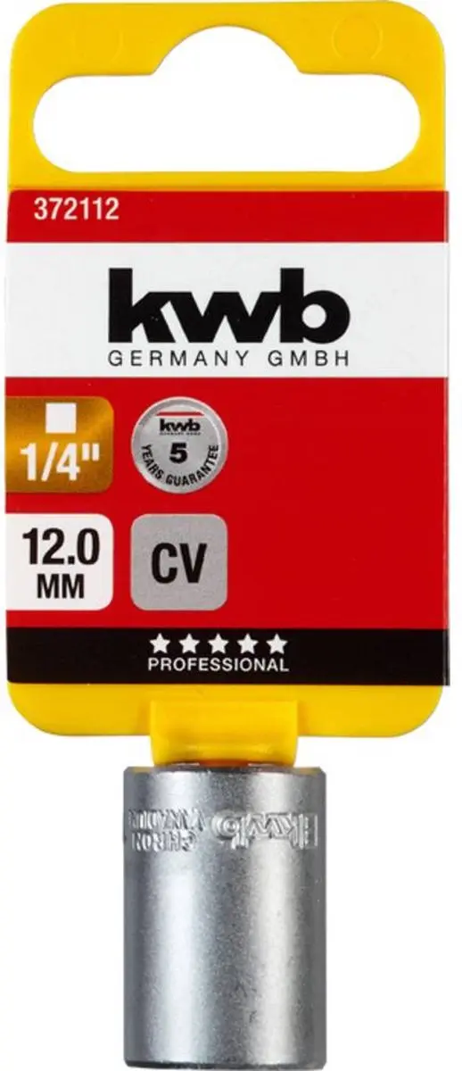 KWB Dopsleutel 1/4" - 12mm