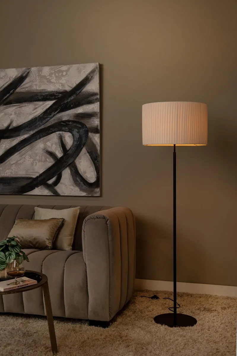 Lucide FOLD Vloerlamp Ø45cm - 1xE27 - Wit