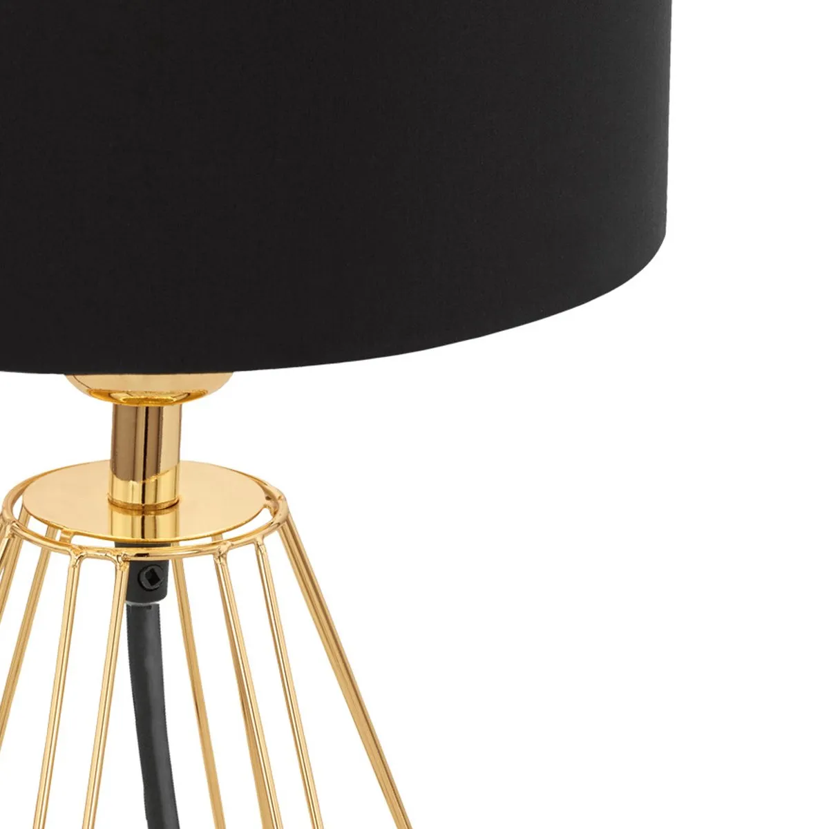 Eglo Carlton 2 Tafellamp - Ø16,5cm - Zwart/Goud