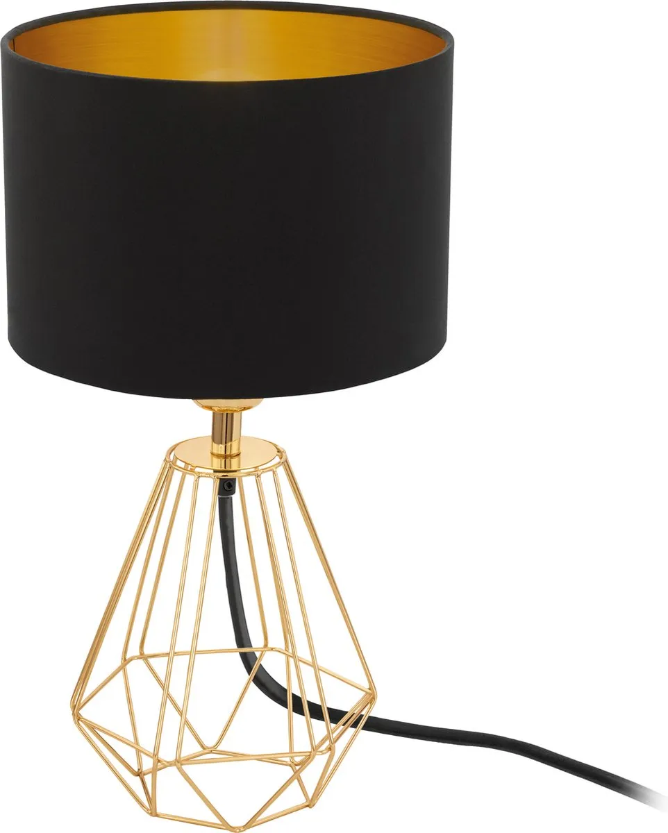 Eglo Carlton 2 Tafellamp - Ø16,5cm - Zwart/Goud