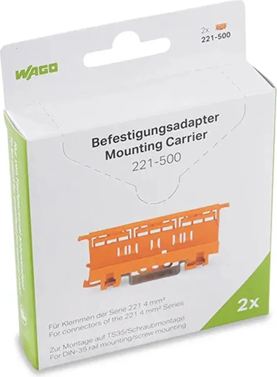 WAGO Serie 221 221-500 Bevestigingsadapter