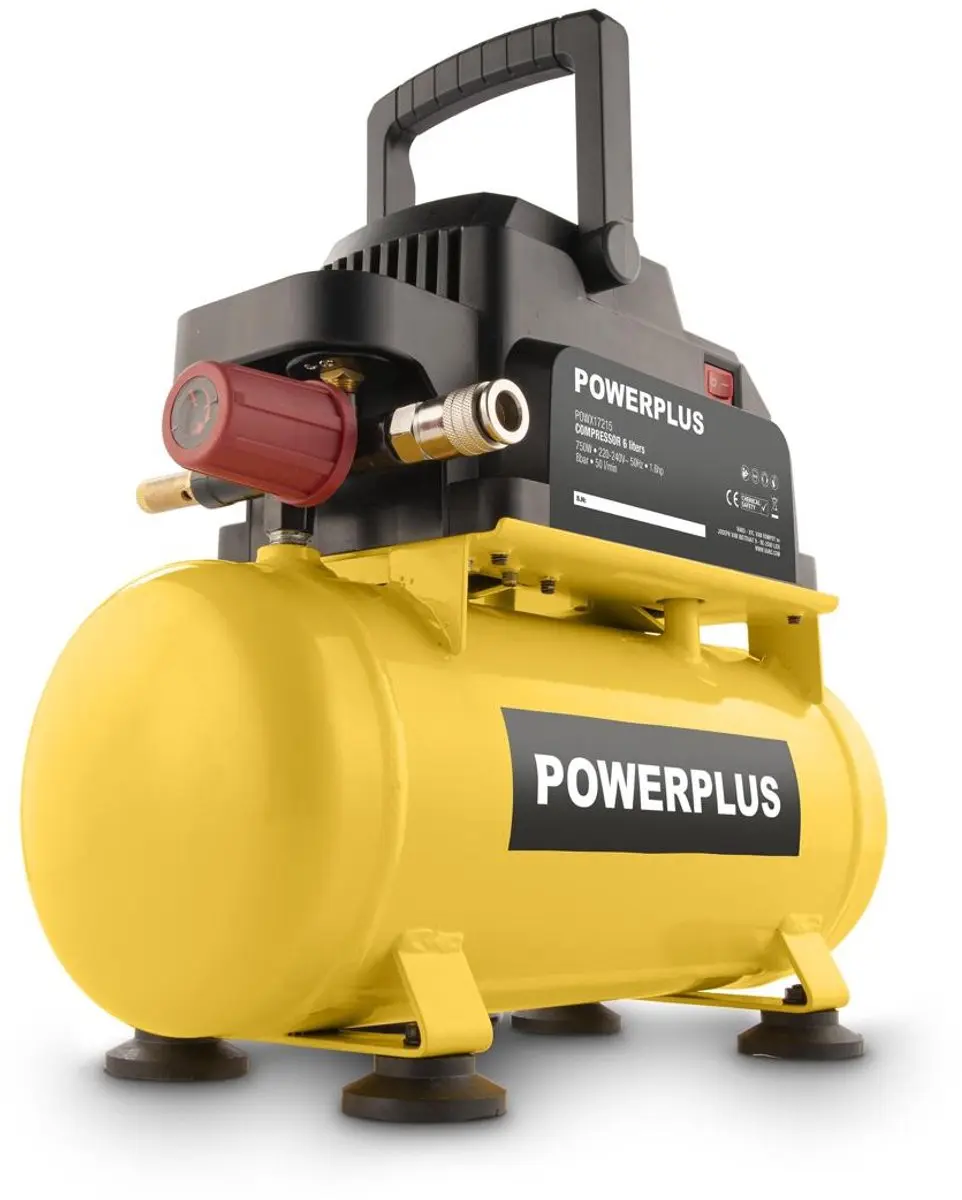 Powerplus POWX17215 Olievrije Compressor 750W 6L