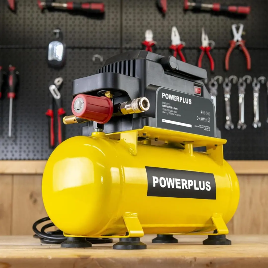Powerplus POWX17215 Olievrije Compressor 750W 6L