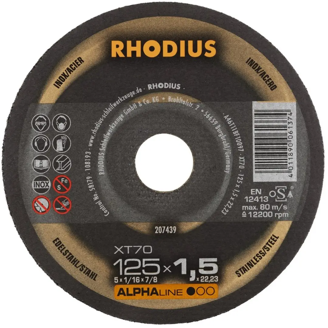 Rhodius XT70 BOX 211083 Doorslijpschijf 125mm