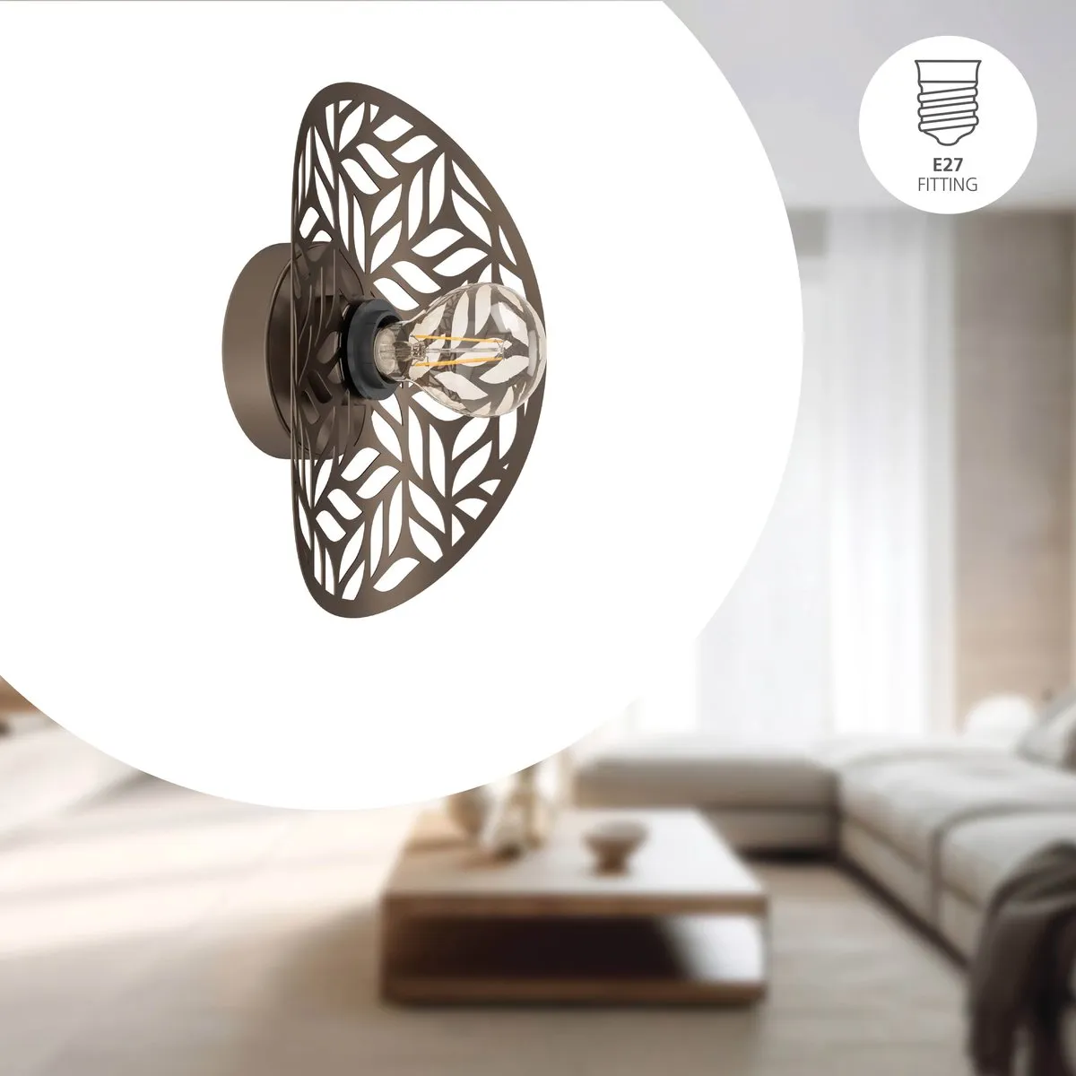 Eglo Swaby Wandlamp E27 60W - Brons