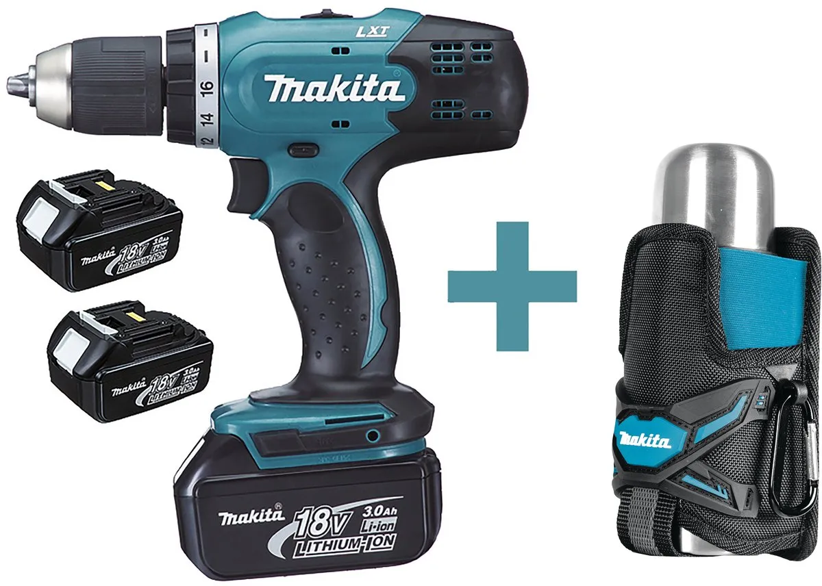 Makita DDF453RFE3 Accuboormachine 18V - 3x 3.0Ah accu's - 2 snelheden