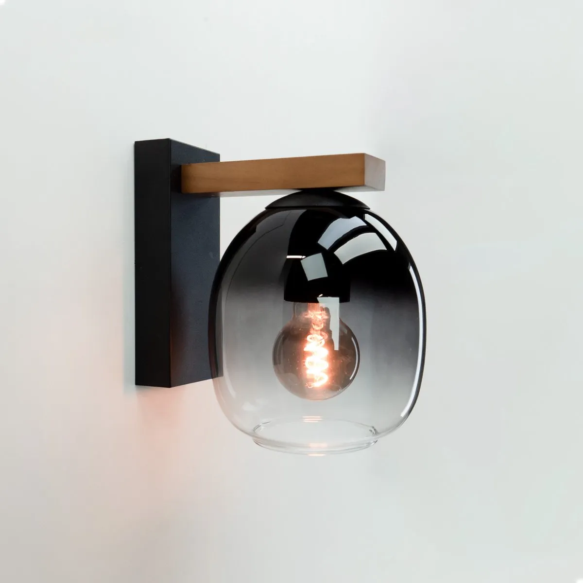 Eglo Filago Wandlamp E27 - 20 cm - Bruin/Zwart