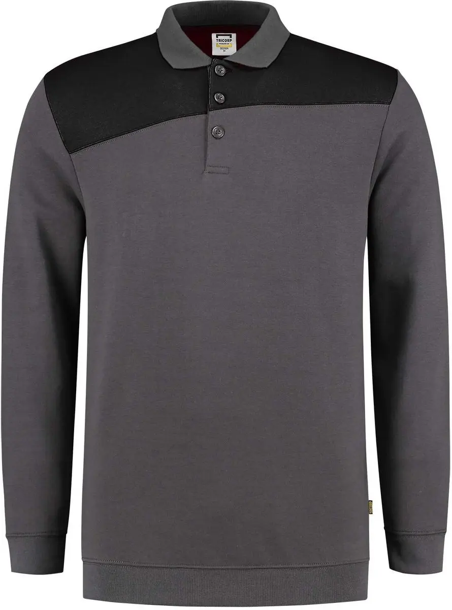 Tricorp 302004 Polosweater - Bicolor - Zwart/Rood S