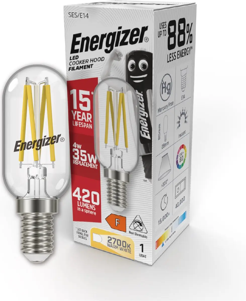 Energizer LED Filamentlamp E14 4W Warmwit - Helder