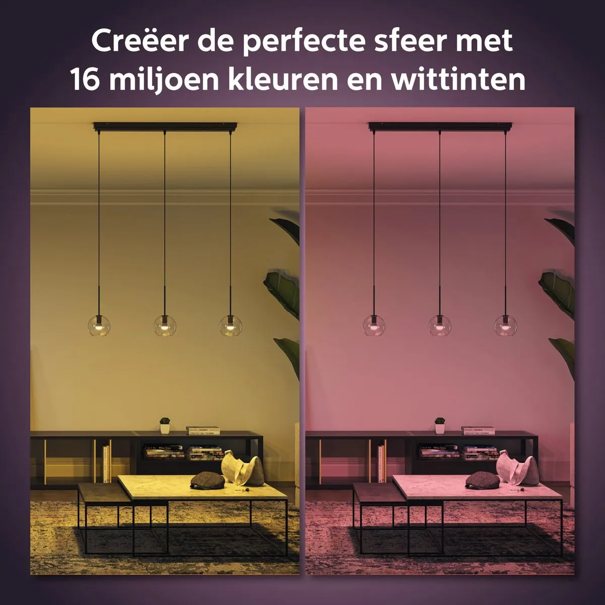 Philips Hue Starterspakket E14 - 4 Lampen - Wit & Kleur - Bridge & Dimmer