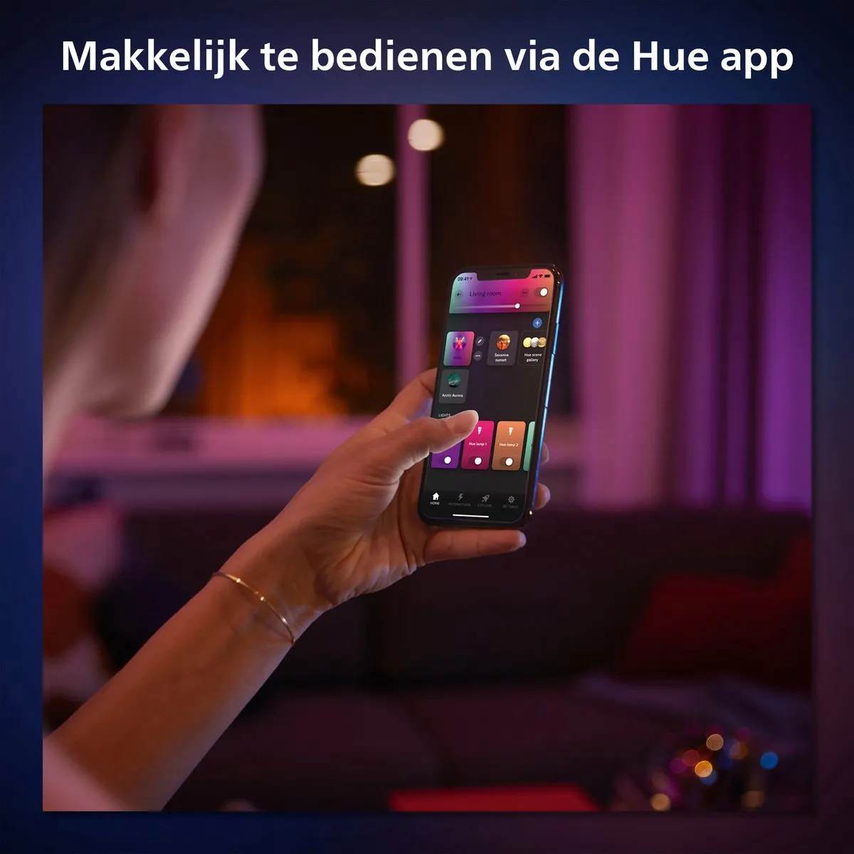 Philips Hue Starterspakket E14 - 4 Lampen - Wit & Kleur - Bridge & Dimmer
