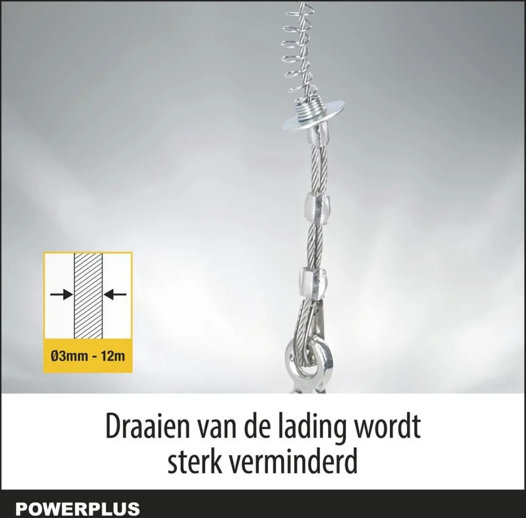 Powerplus POWX900 Elektrische Kabeltakel 500W - 200kg