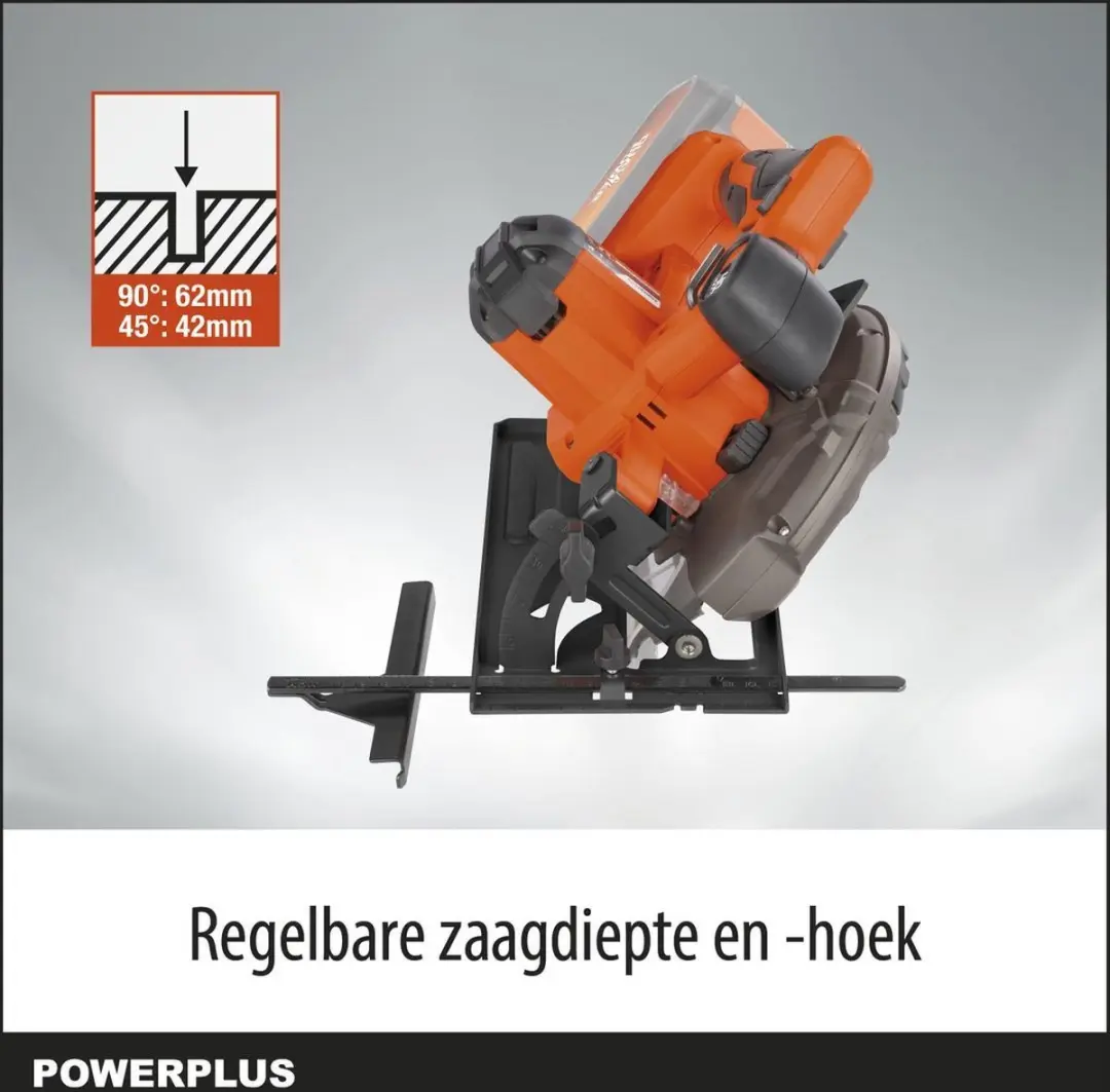 Powerplus Dual Power POWDP25230 Cirkelzaag - Ø185mm - afbeelding 6 van 6