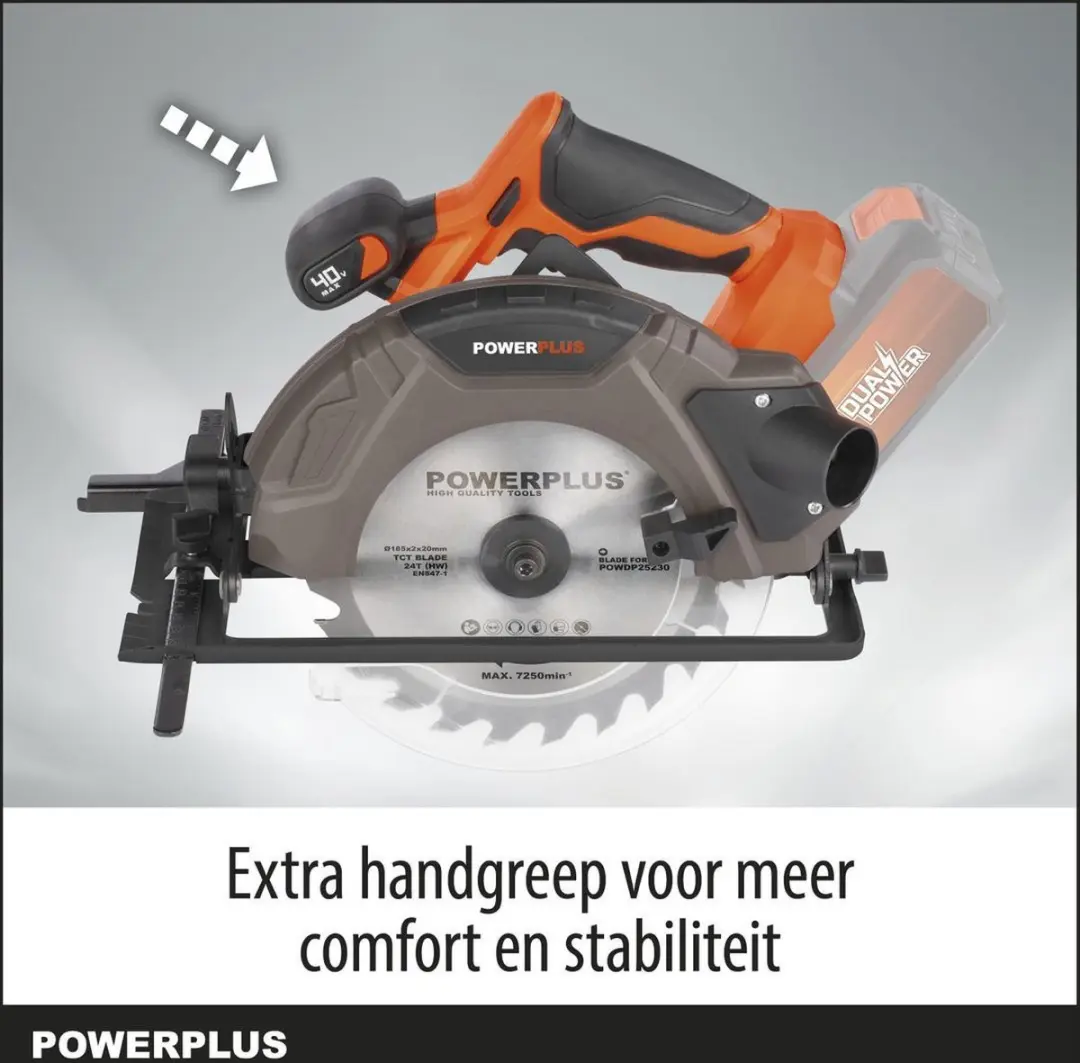 Powerplus Dual Power POWDP25230 Cirkelzaag - Ø185mm
