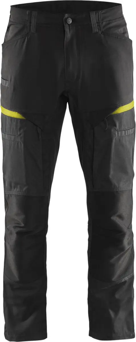 Blåkläder Service Werkbroek 1456-1845 - D84 - Zwart/Geel - afbeelding 6 van 6