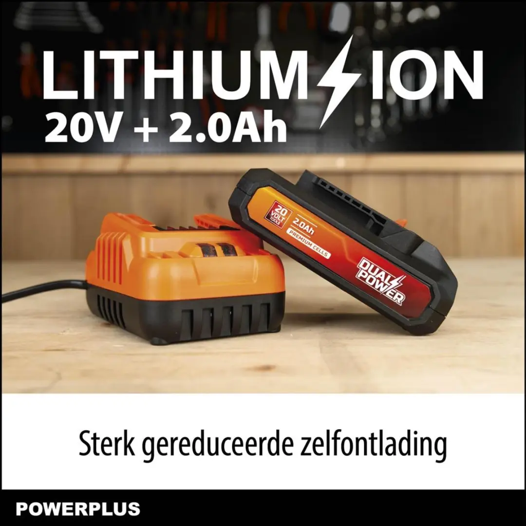 Powerplus POWDP90620 Dual Power Set - 20V 2.0Ah Accu & Lader