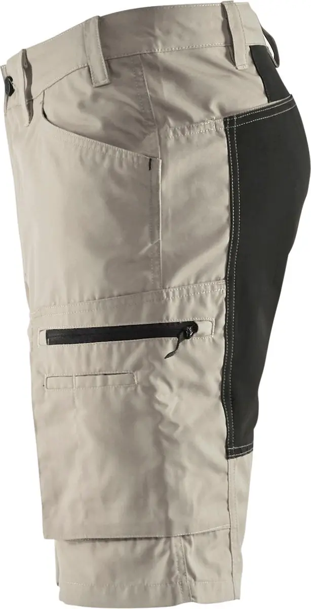 Blåkläder Service Short Stretch 1449-1845 Werkbroek - Maat 60 - Stone/Zwart