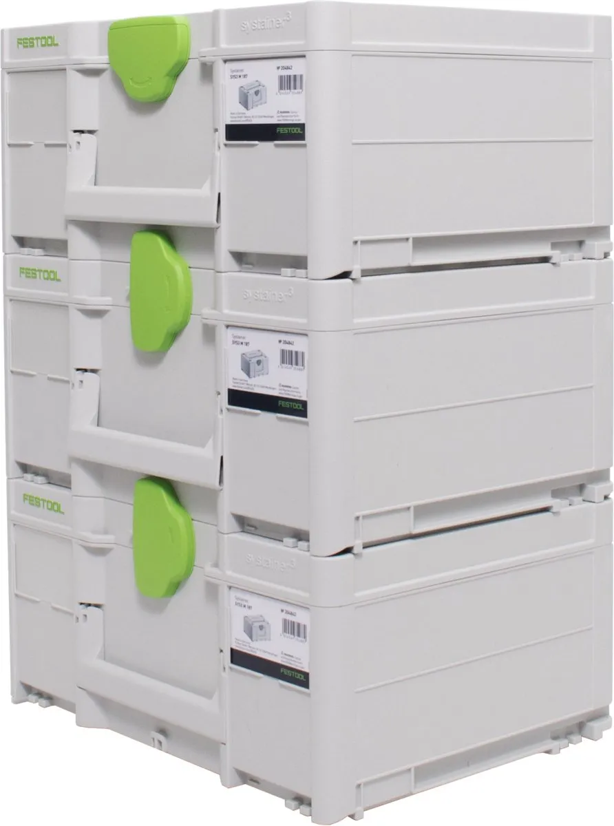 Festool Systainer SYS3 M 187 - 3 Stuks - Wit