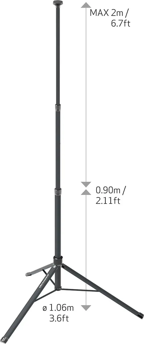 Scangrip TRIPOD 03.5685 Statief 0,9-2m - Zwart/Grijs