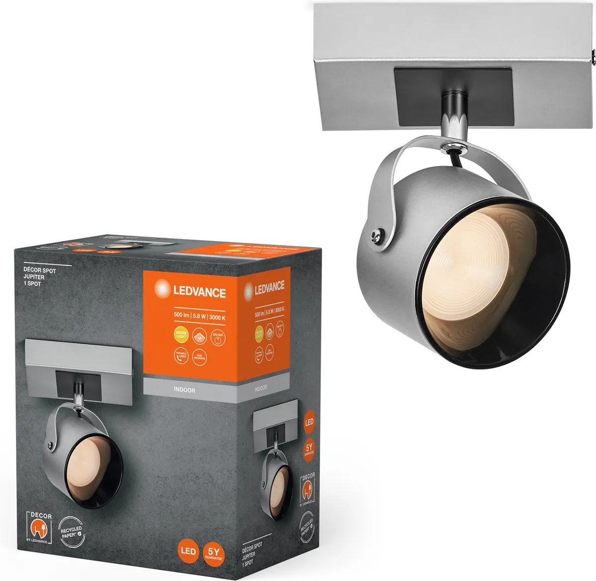 LEDVANCE Decor Spot Jupiter 5,8W - Zilver