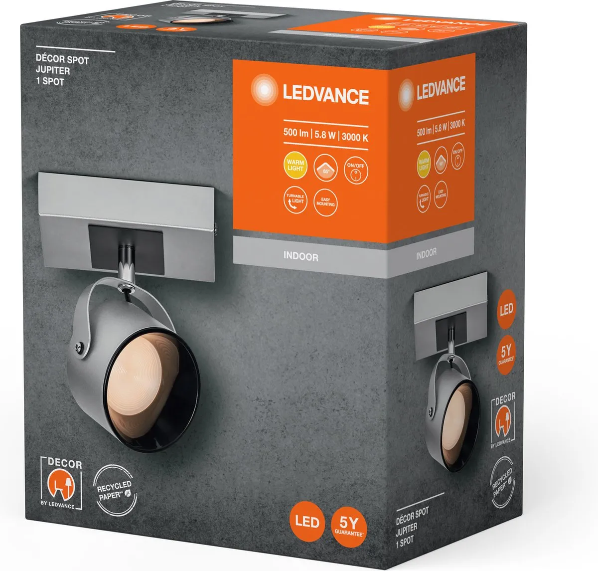 LEDVANCE Decor Spot Jupiter 5,8W - Zilver