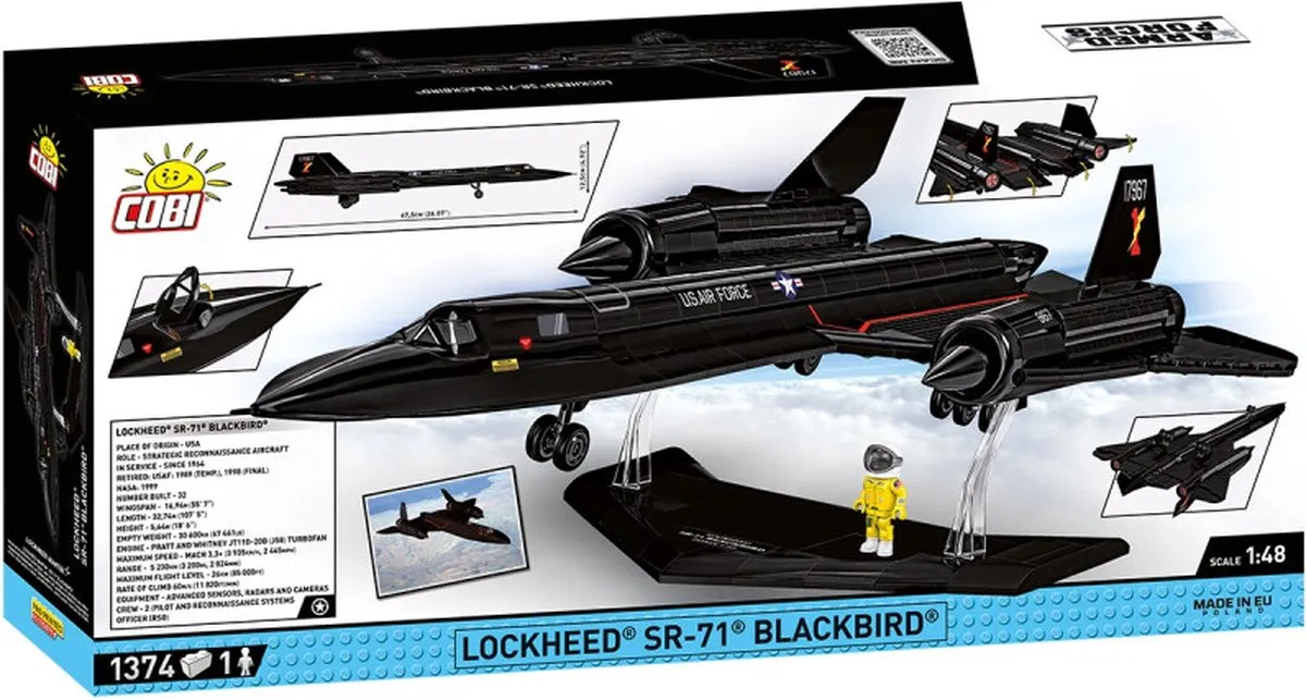 Cobi Lockheed SR-71 Blackbird - 1374 Stukken - Meerkleurig