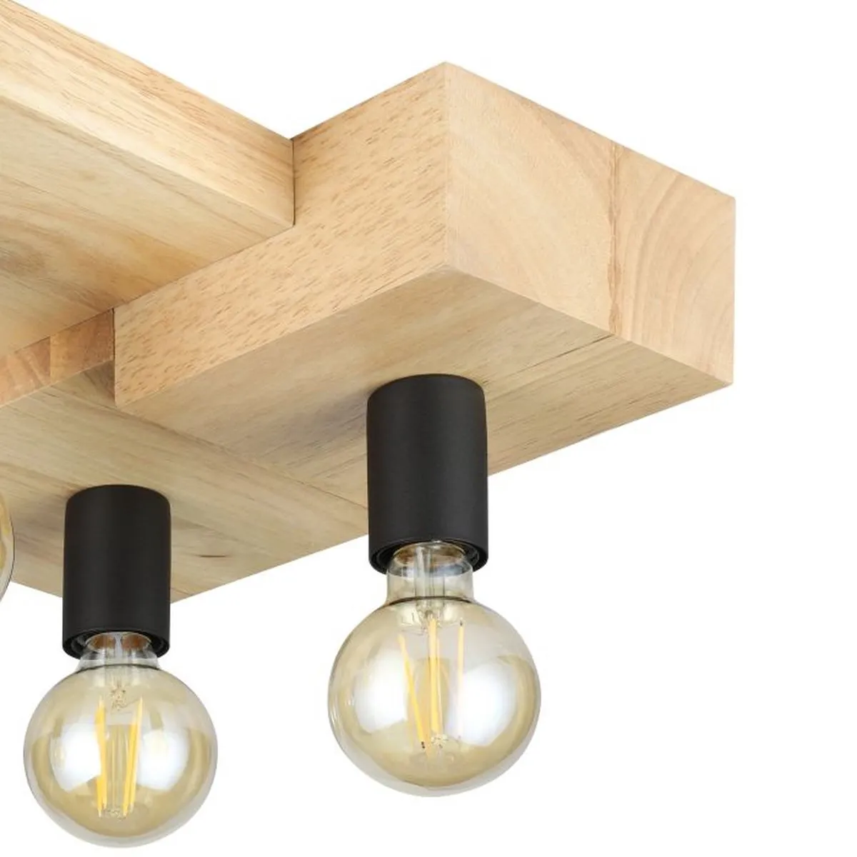 Eglo Halkin Plafondlamp E27 - 40cm - Bruin/Zwart - afbeelding 6 van 6