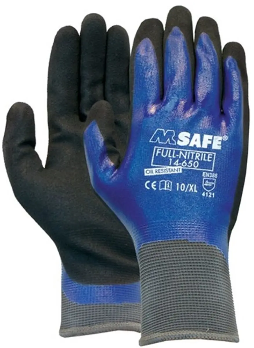 Oxxa Full-Nitrile 14-650 Handschoen M - Blauw/Zwart