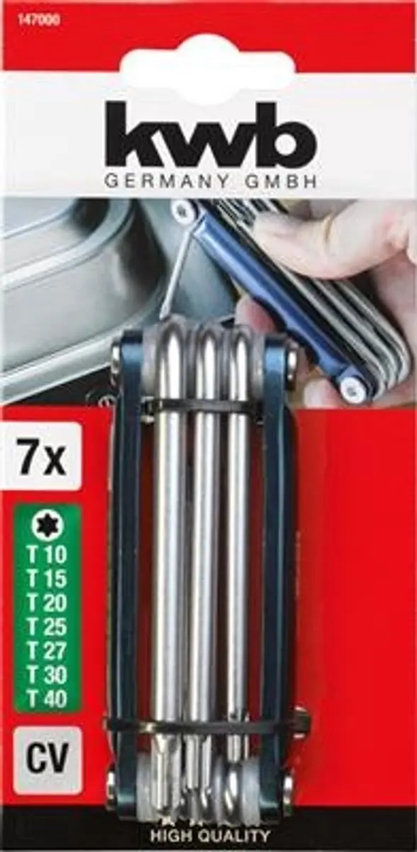 KWB Pocket Inbussleutelset Torx 7-delig 10-40mm