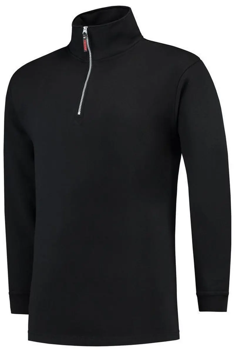 Tricorp Sweater Ritskraag - XXL - Zwart