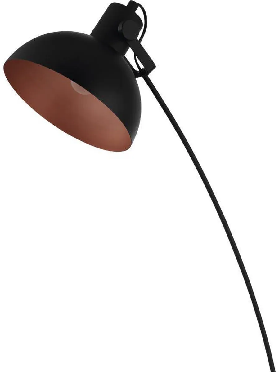 Eglo Jaafra Vloerlamp E27 - 158cm - Zwart/Koper