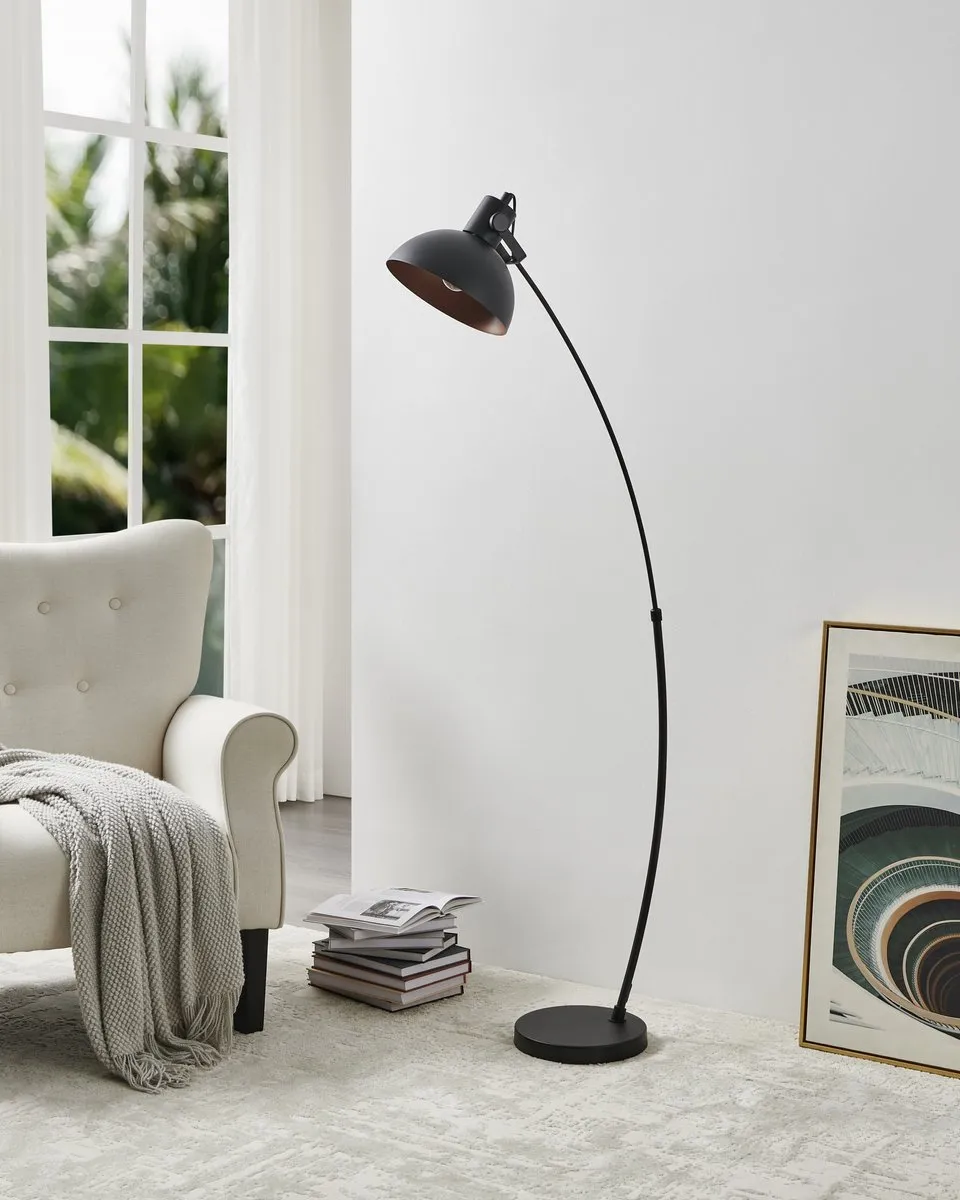 Eglo Jaafra Vloerlamp E27 - 158cm - Zwart/Koper