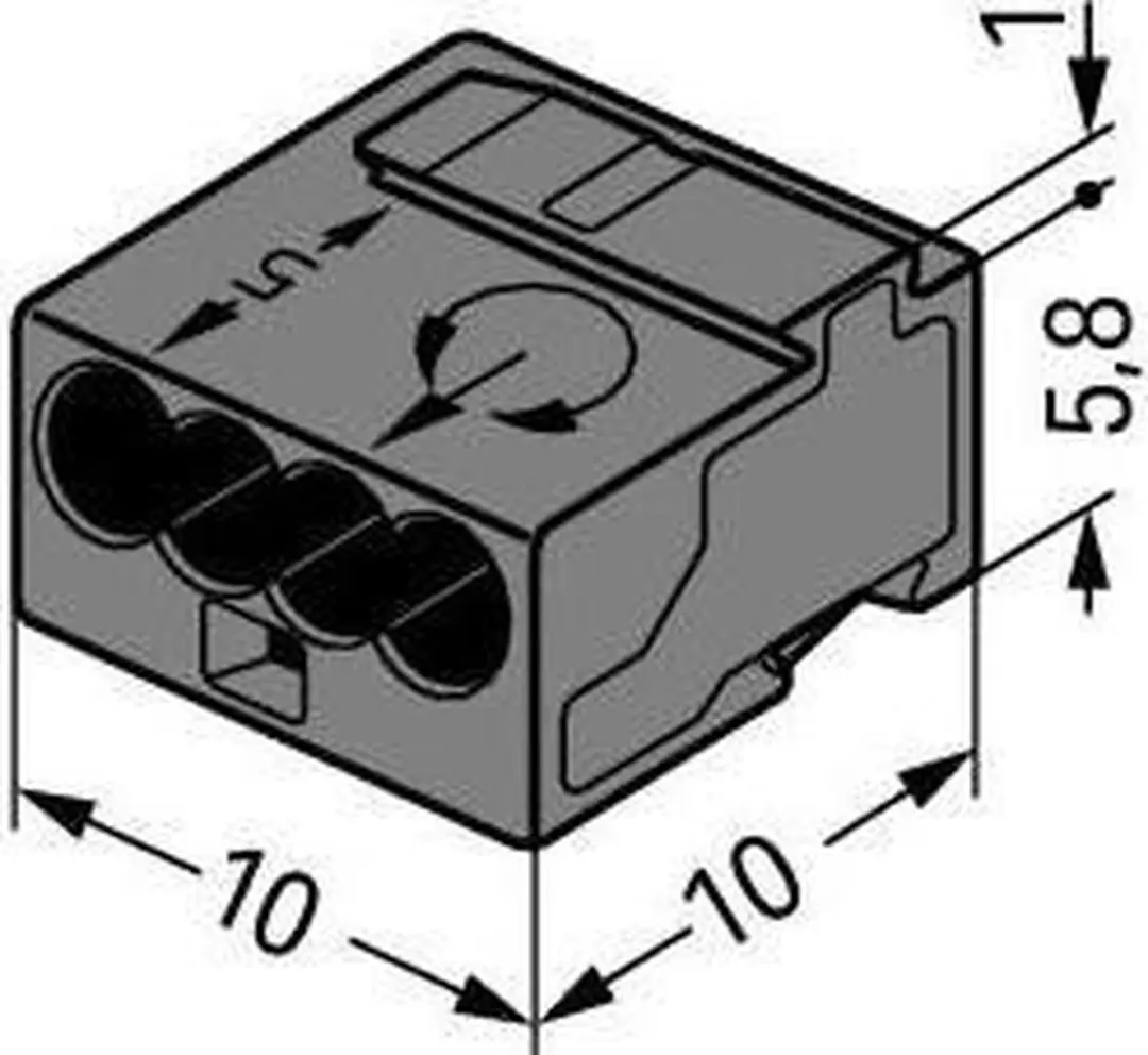 Wago Micro Lasklem E2TE9 - 100 Stuks