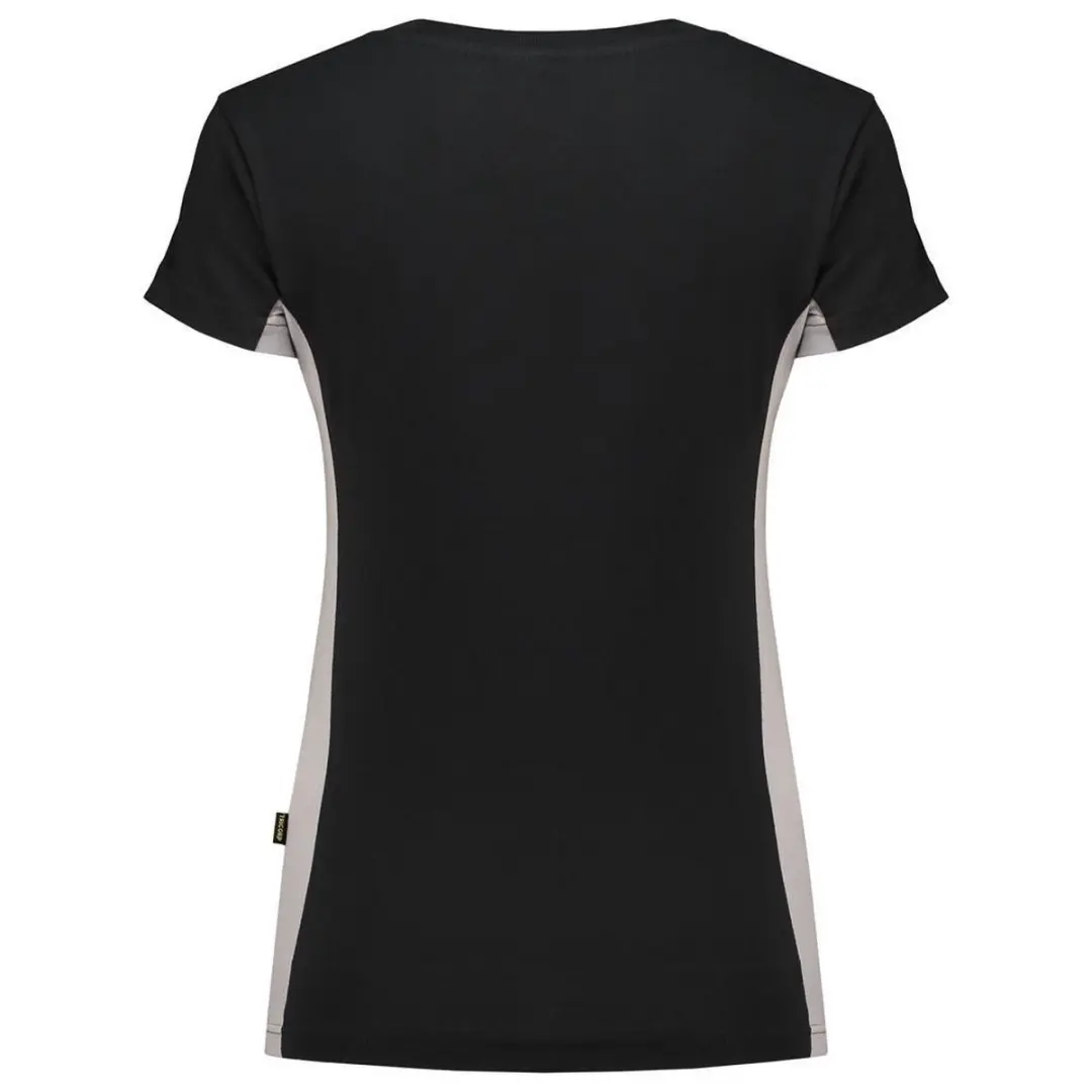 Tricorp T-shirt Bi-color Dames M - Zwart/Grijs