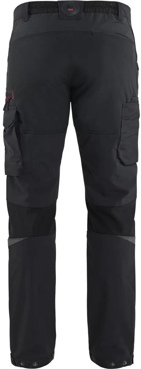 Blåkläder Service Werkbroek 1422-1645 - 4-weg Stretch - Zwart/Rood