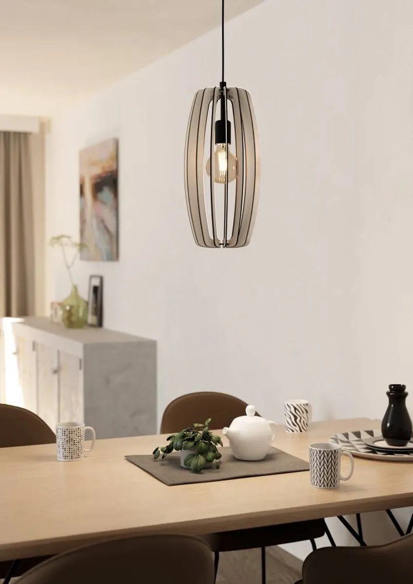 Eglo Bajazzara Hanglamp E27 - 26cm - Zwart
