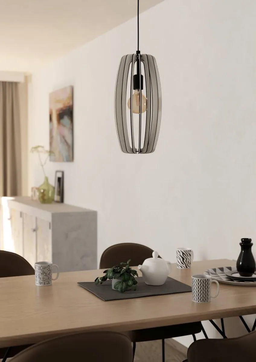Eglo Bajazzara Hanglamp E27 - 26cm - Zwart - afbeelding 6 van 6
