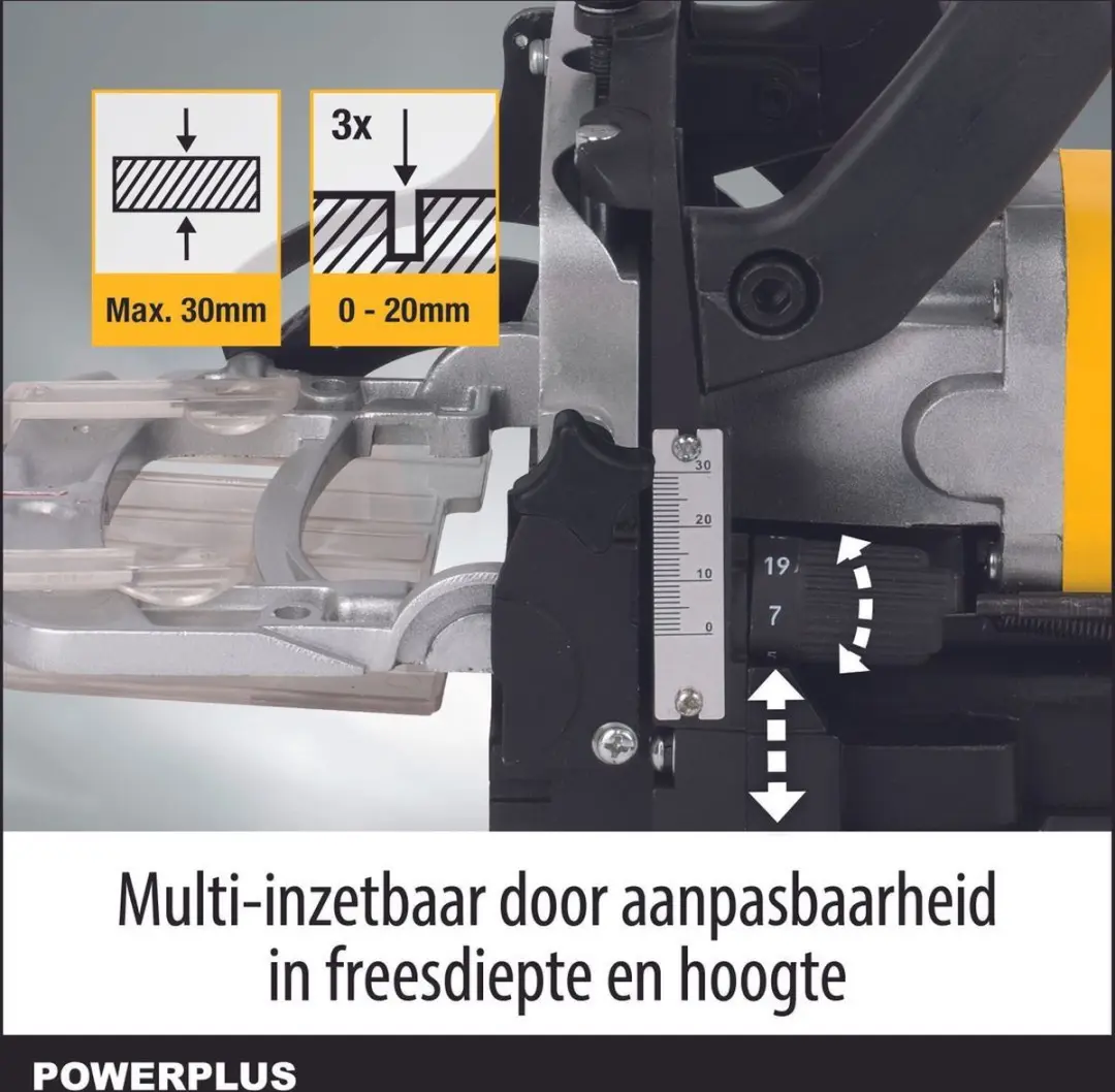 Powerplus POWX1310 Elektrische Lamellenfrees 900W - Geel