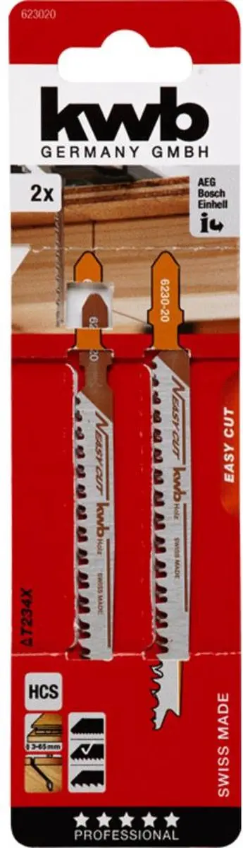 KWB Easy Cut Decoupeerzaagblad Hout 623020 - 2 Stuks
