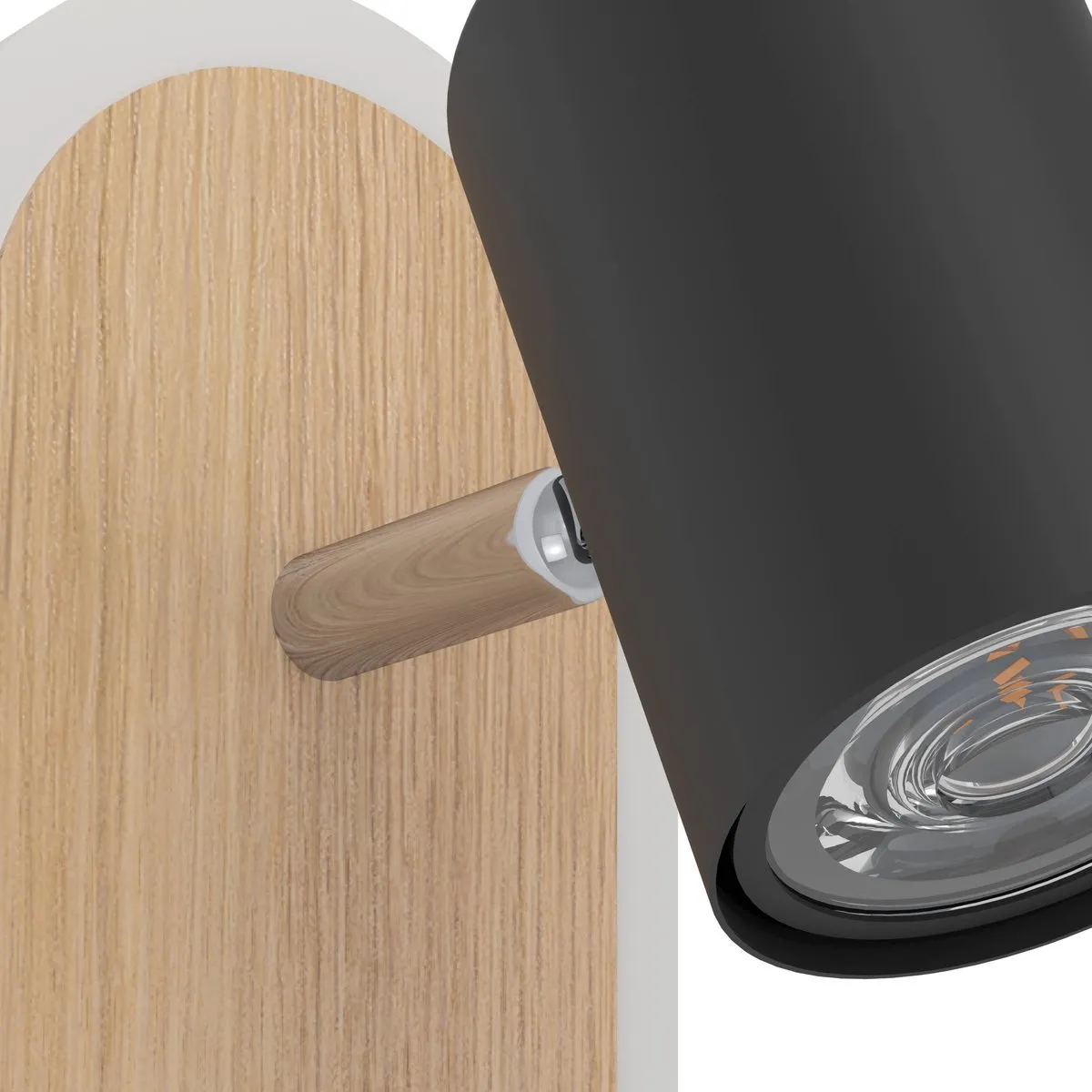 Eglo Rimbocchi Spot LED 18cm - Zwart/Bruin - Dimbaar