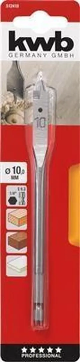 KWB Speedboor Lepelboor 10mm Profi - 1 Stuk