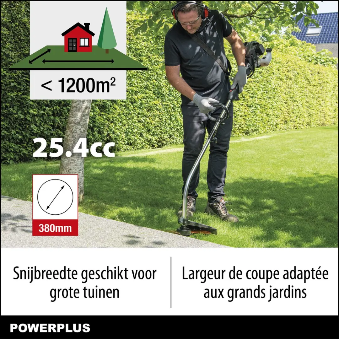 Powerplus POWEG6050 Benzine Grastrimmer 380mm Ø - 25.4cc