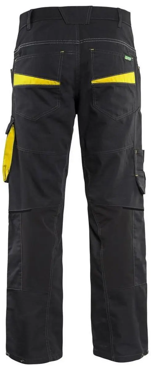 Blåkläder Service Werkbroek 1495-1330 - Zwart/Geel - 44 - afbeelding 6 van 6