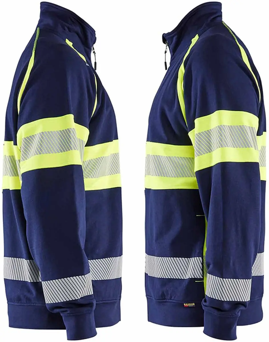 Blåkläder High Vis Sweater 3551-1158 - Marine/High Vis Geel - L