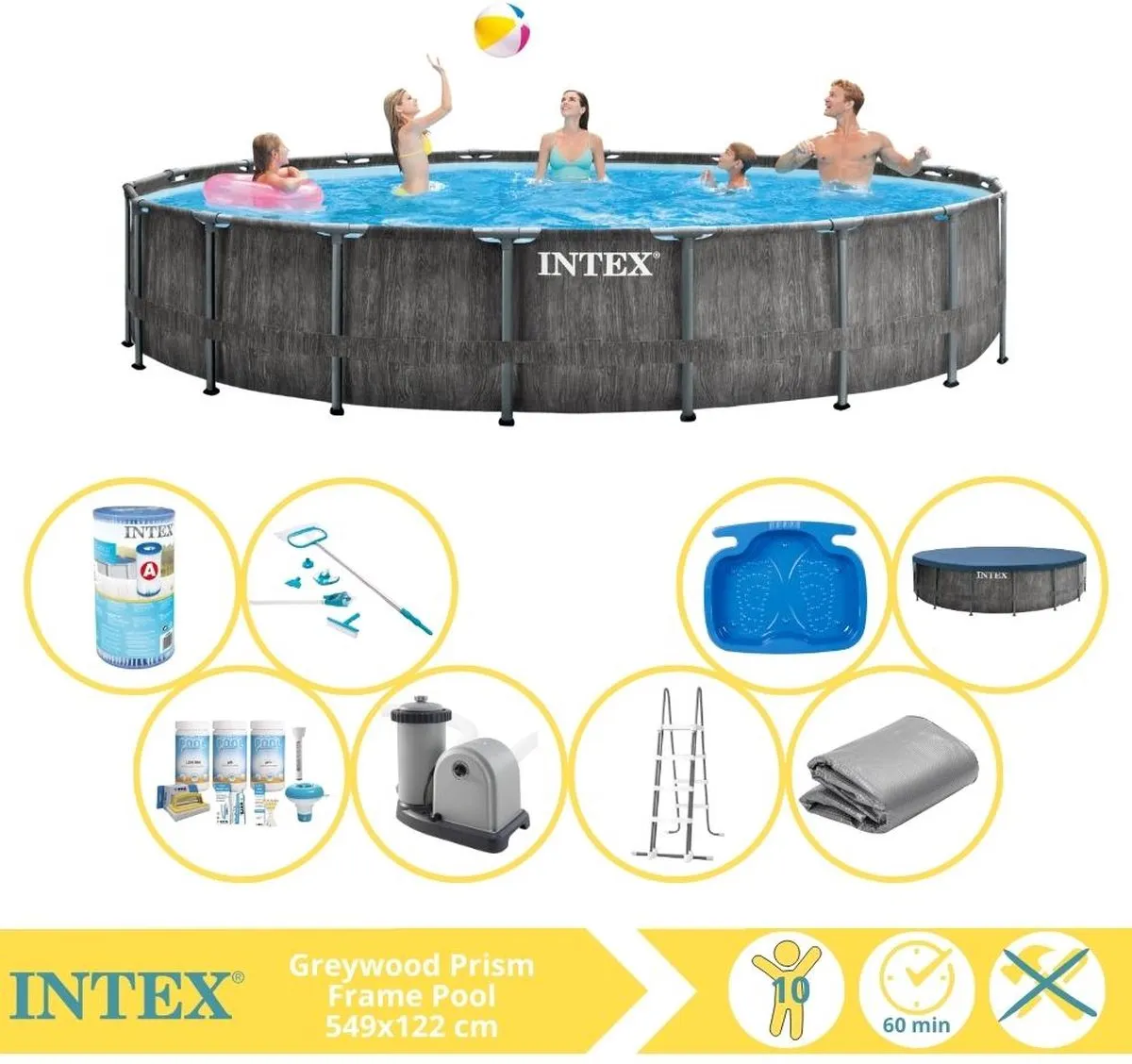 Intex Prism Frame 26744GN Opzetzwembad 549x122cm