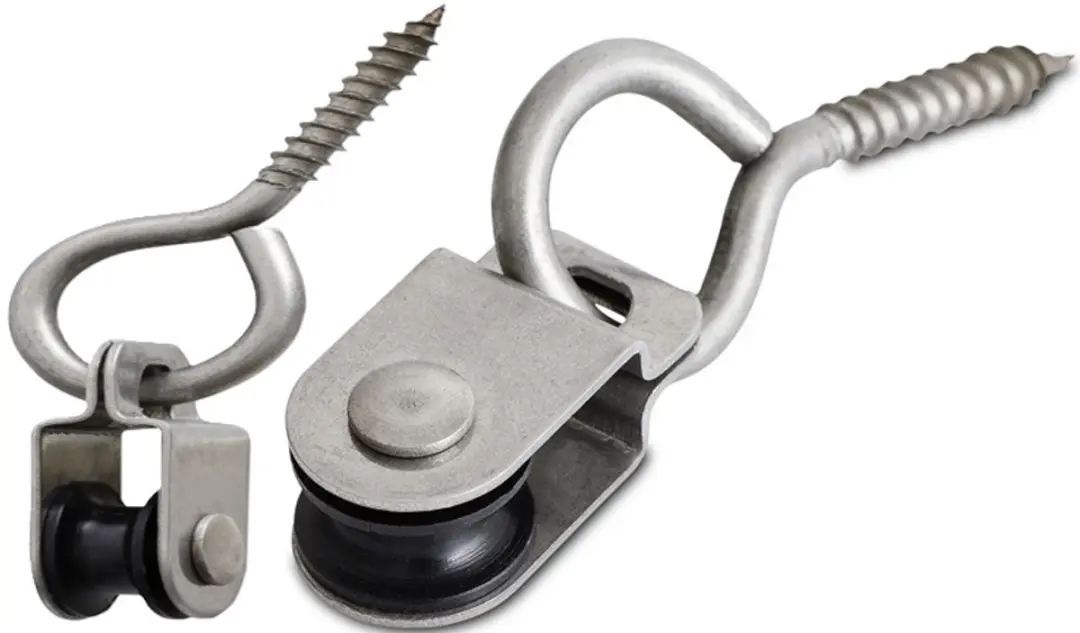 Dulimex Katrol 15mm RVS & Nylon - 5mm Kabel - Ø100mm As