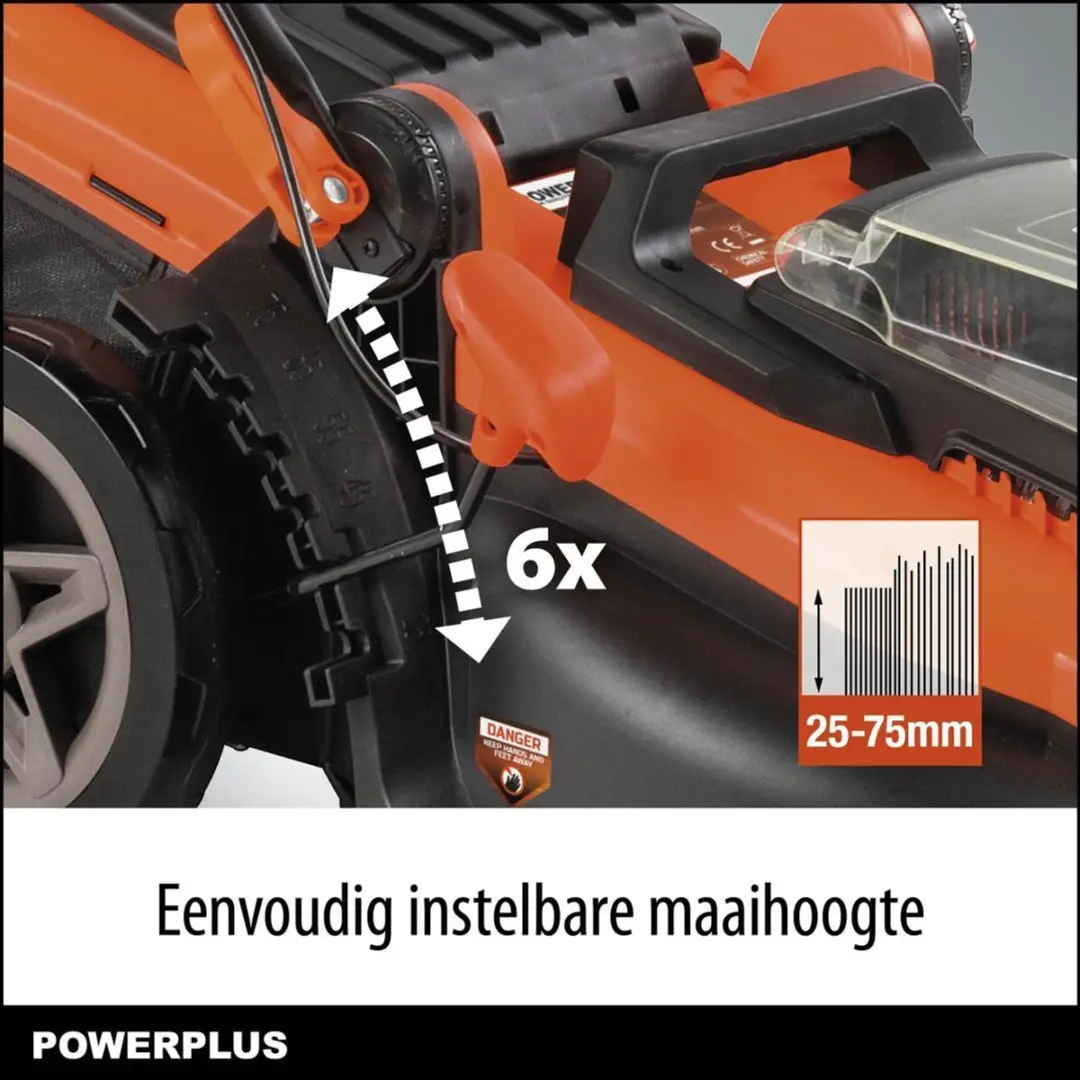 Powerplus Dual Power POWDPG75610 Accu-Grasmaaier 420mm - 50L Opvangbak