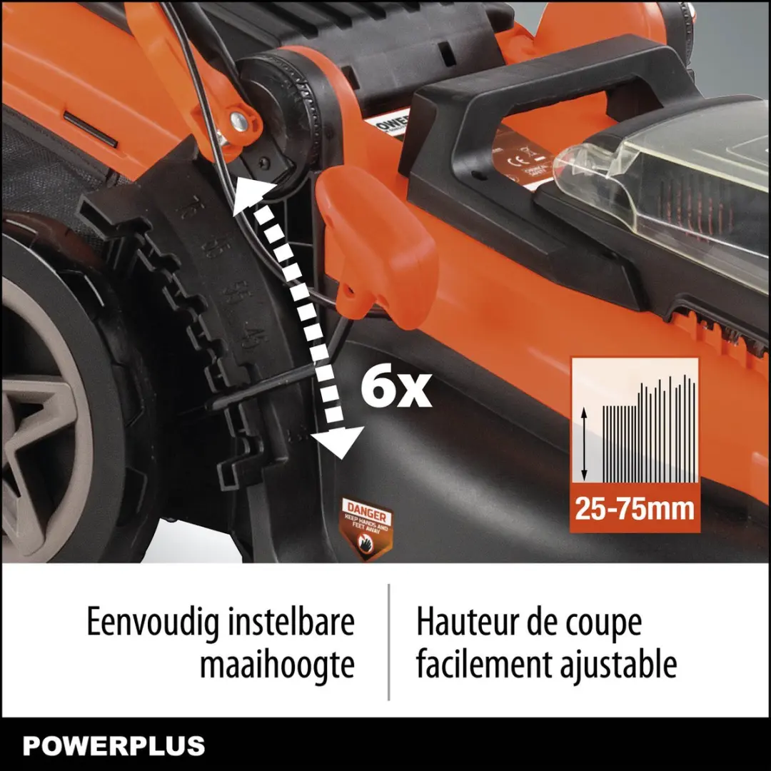Powerplus Dual Power POWDPG75610 Accu-Grasmaaier 420mm - 50L Opvangbak
