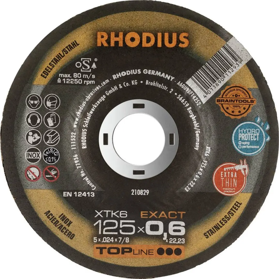 Rhodius XTK6 EXACT BOX 211302 Doorslijpschijf 125mm